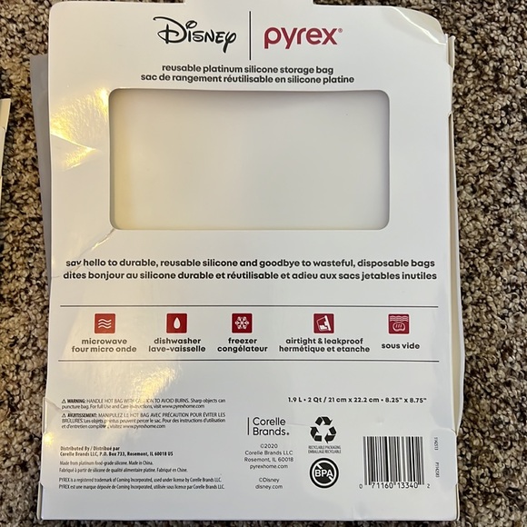 Corelle Kitchen Pyrex Disneys Mickey Mouse Bundle Of 2 Reusable